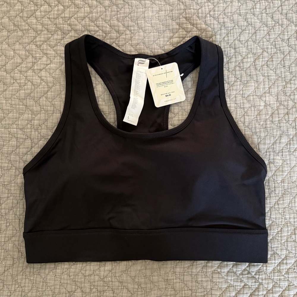 Fabletics Black Racerback Sports Bra